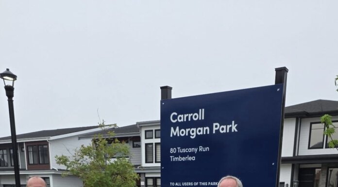 Halifax park named in honour of late Richmond resident and Hall of Fame inductee, Carroll Morgan